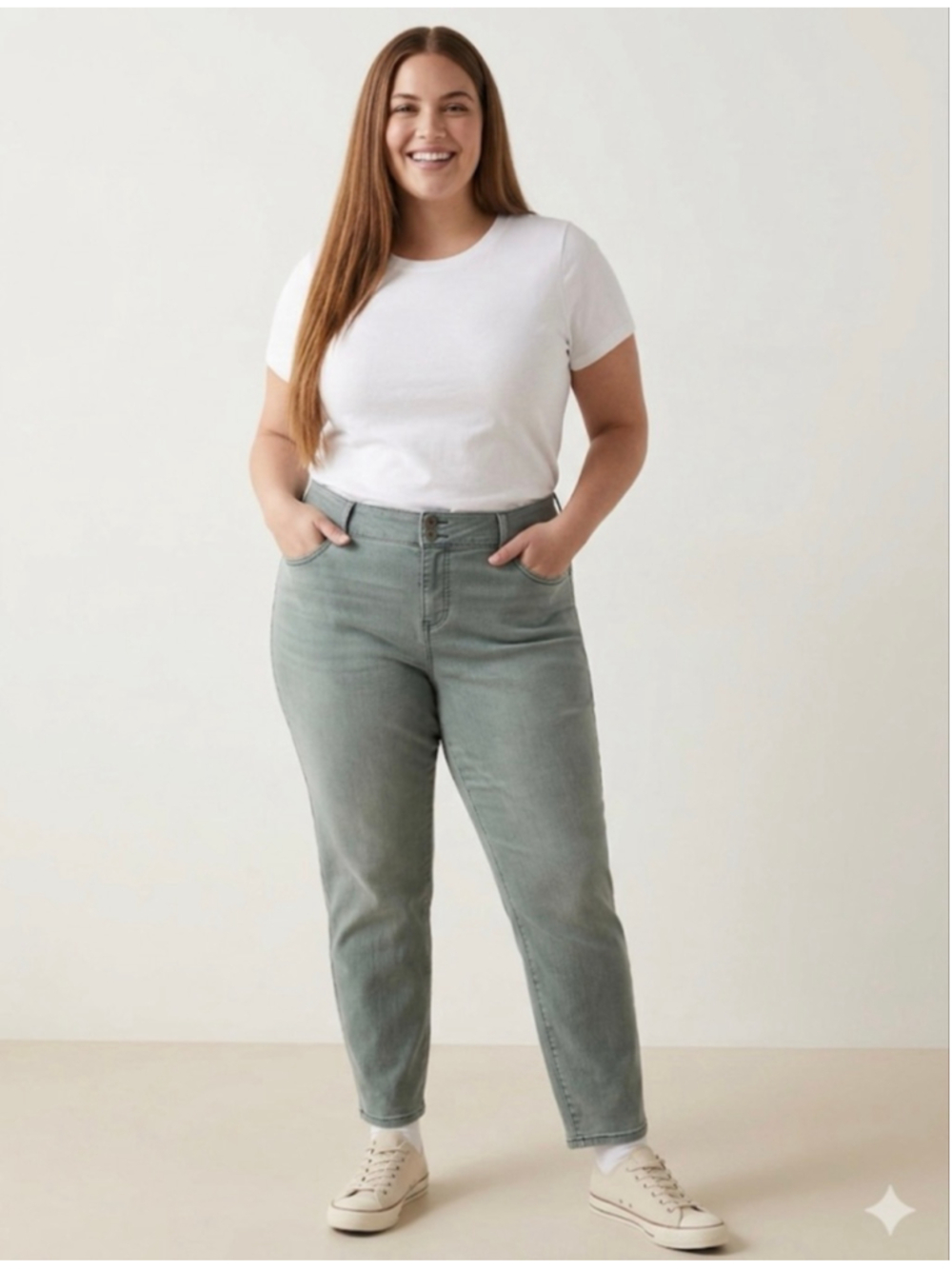 Torrid Plus Straight Leg Jeans Green 26R